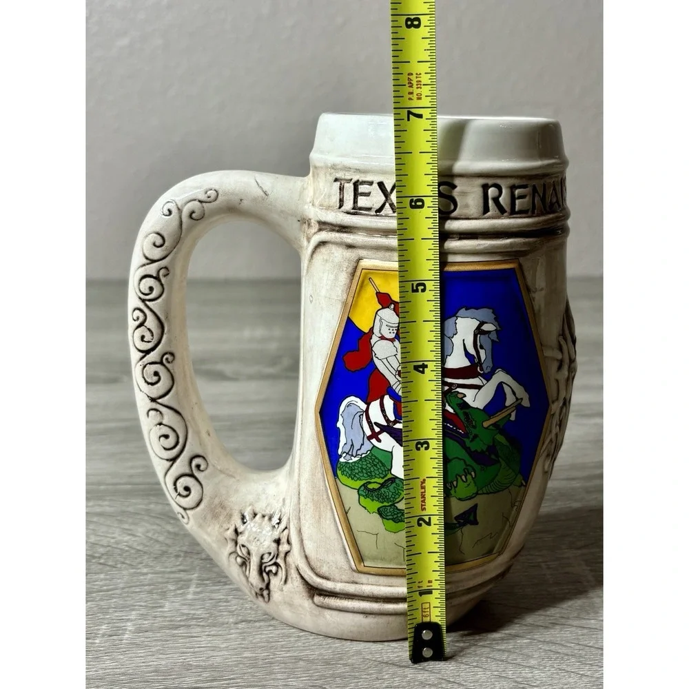 Vintage Texas Renaissance 1998 Festival Dragonslayer Stein Mug. Limited # 2163